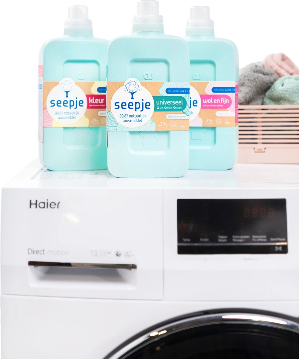 Seepje Wasfeest Pakket - 3 X Wasmiddel - 2 X Wasverzachter - Waszeep - Vlekkenverwijderaar - Natuurlijke Ingredienten - 69 Wasbeurten 3 Seepje Wasfeest Pakket - 3 X Wasmiddel - 2 X Wasverzachter - Waszeep - Vlekkenverwijderaar - Natuurlijke Ingredienten - 69 Wasbeurten - Afbeelding 3