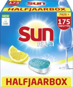 SUN® Sun All-in-1 Normaal Vaatwastabletten - 7 X 25 Tabletten - Voordeelverpakking -Dagelijkse Benodigdheden Winkel 1006x1200 4