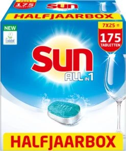 SUN® Sun All-in-1 Normaal Vaatwastabletten - 7 X 25 Tabletten - Voordeelverpakking -Dagelijkse Benodigdheden Winkel 1006x1200 5