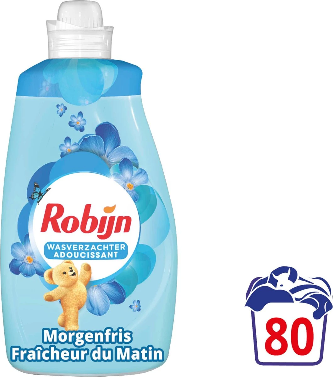 Robijn Wasverzachter - Morgenfris - Voordeelverpakking 4 X 80 Wasbeurten 3 Robijn Wasverzachter - Morgenfris - Voordeelverpakking 4 X 80 Wasbeurten - Afbeelding 3