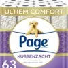 Page Toiletpapier - 63 Rollen - Kussenzacht Wc Papier (3-laags) - Met Extra Zijde - Voordeelverpakking