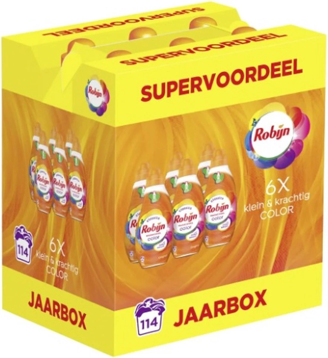 Robijn Colour Klein En Krachtig Wasmiddel - Jaarbox - 6 X 665ml 1 Robijn Colour Klein En Krachtig Wasmiddel - Jaarbox - 6 X 665ml