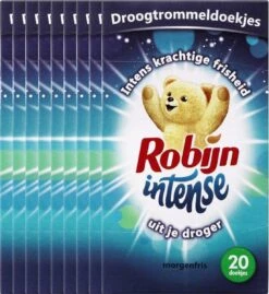 Robijn Droogtrommeldoekjes – Intense Morgenfris - Voordeelverpakking - 12 X 20 Doekjes