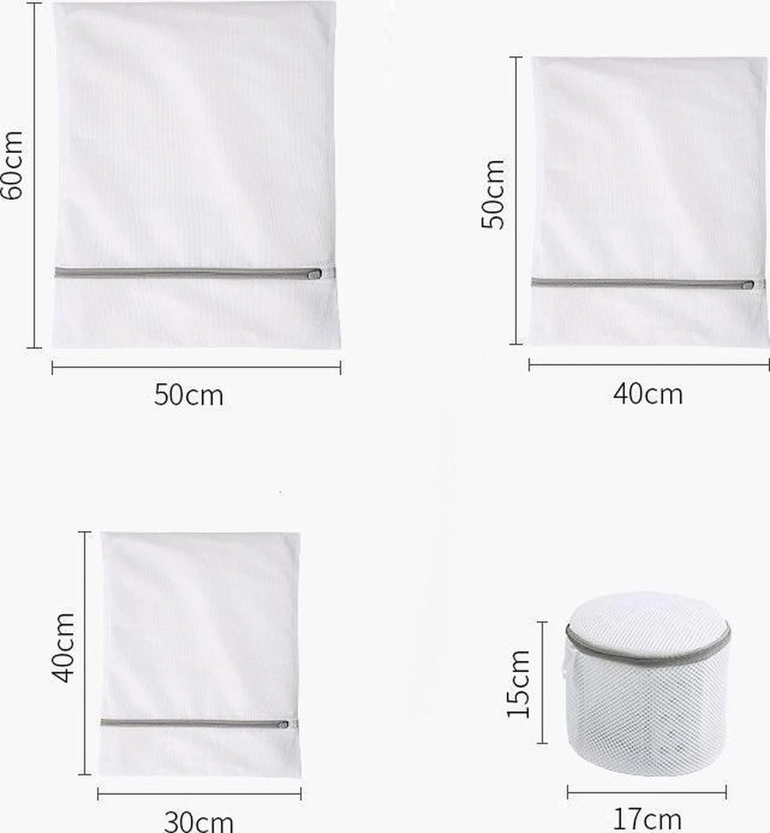 Merkloos Waszak 4 Delig - 1x Groot (50x60 Cm) - 1x Middel ( 40x50cm) - 1x Normaal (30x40cm) - 1x BH (17x15cm) 5 Merkloos Waszak 4 Delig - 1x Groot (50x60 Cm) - 1x Middel ( 40x50cm) - 1x Normaal (30x40cm) - 1x BH (17x15cm) - Afbeelding 5