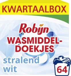Robijn Classics Stralend Wit Wasmiddeldoekjes - 4 X 16 Wasstrips - Voordeelverpakking -Dagelijkse Benodigdheden Winkel 1117x1200