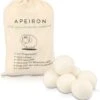 Apeiron Drogerballen - Droogballen - 6 XL Wasbollen - Droger - Duurzaam - Wasmachine - Wasverzachter - Energie Besparen - Zero Waste - Schapenvacht - Wol
