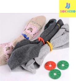 Sokhero - Sokken Waszak Cadeau - Wassen Sok Organiser - Wasmachine Sock Clips Wasnet - Ideale Praktische Knijpers Waslijn - Drogen Huishouden Wasknijpers - (15 Stuks 5 Kleuren Voor Sokken) -Dagelijkse Benodigdheden Winkel 1123x1200