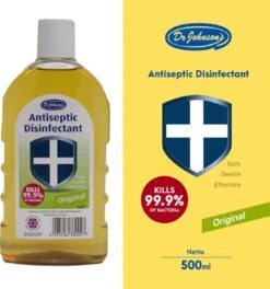 Dr Johnsons Ontsmettingsmiddel - 6 X 500ml Voordeelverpakking - Dettol Antiseptic Alternatief -Dagelijkse Benodigdheden Winkel 1124x1200