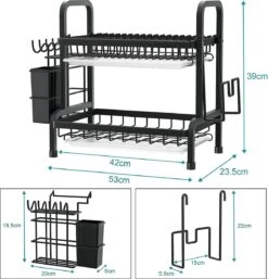 Dish Drying Rack Drainer Afdruiprek Metaal Afvoerafdruiprek Met Druppelbak Black Decker Droogrek Zwart Afdruiprek Brabantiaafdruiprek Metaal Muur -Dagelijkse Benodigdheden Winkel 1154x1200 1