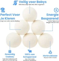 DRYQUICK Drogerballen- Wasbollen- Duurzaam Schapenwol - Herbruikbaar- 6 XL Wasballen Wit 13 DRYQUICK Drogerballen- Wasbollen- Duurzaam Schapenwol - Herbruikbaar- 6 XL Wasballen Wit -Dagelijkse Benodigdheden Winkel 1162x1200 1