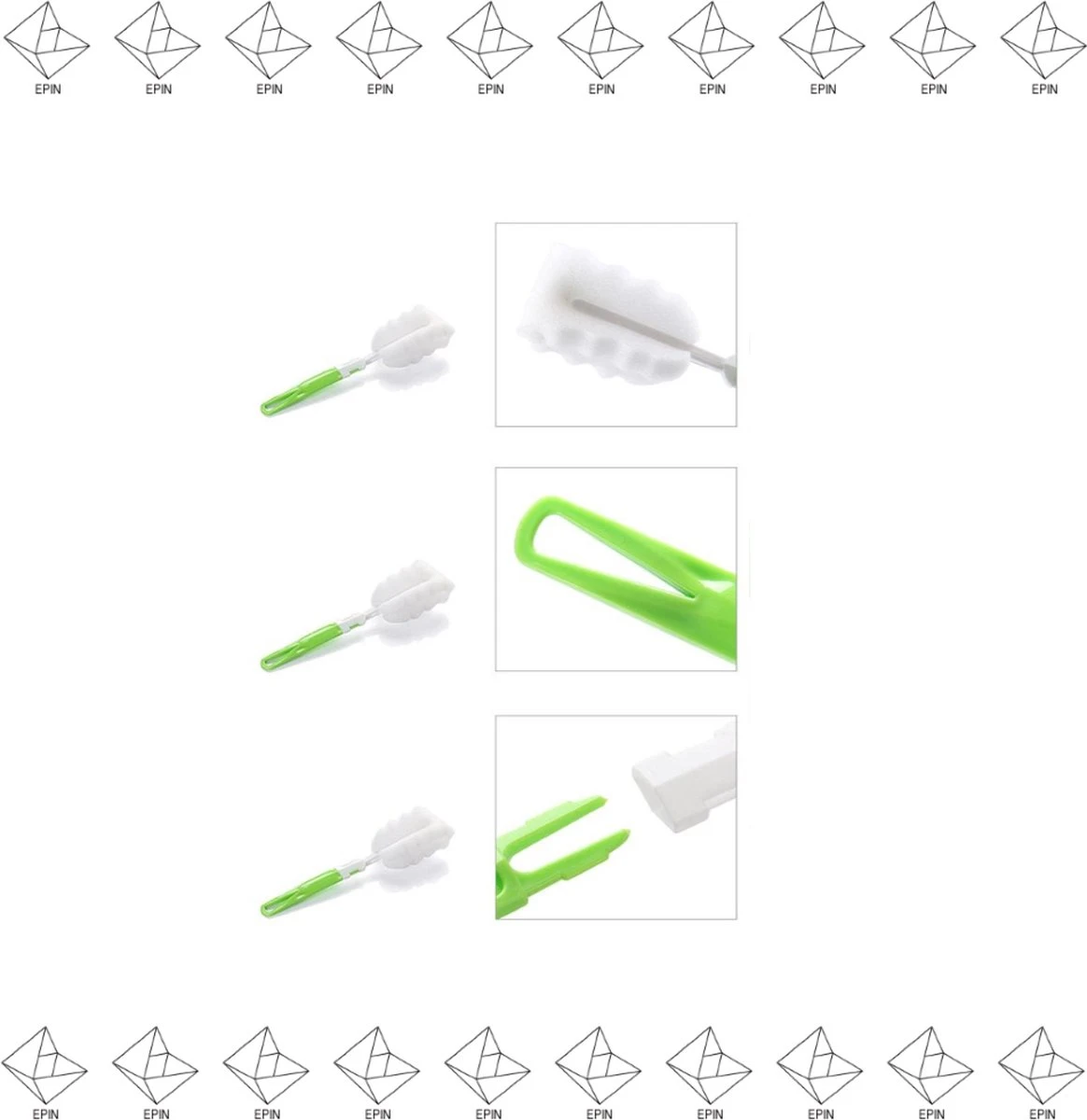 Merkloos EPIN | Glazen Spons | Fles Borstel | Drink Fles Spons | BLAUW 2 Merkloos EPIN | Glazen Spons | Fles Borstel | Drink Fles Spons | BLAUW - Afbeelding 2