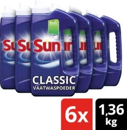 SUN® Sun Classic Normaal Vaatwaspoeder - 6 X 80 Wasbeurten - Voordeelverpakking -Dagelijkse Benodigdheden Winkel 1169x1200 3
