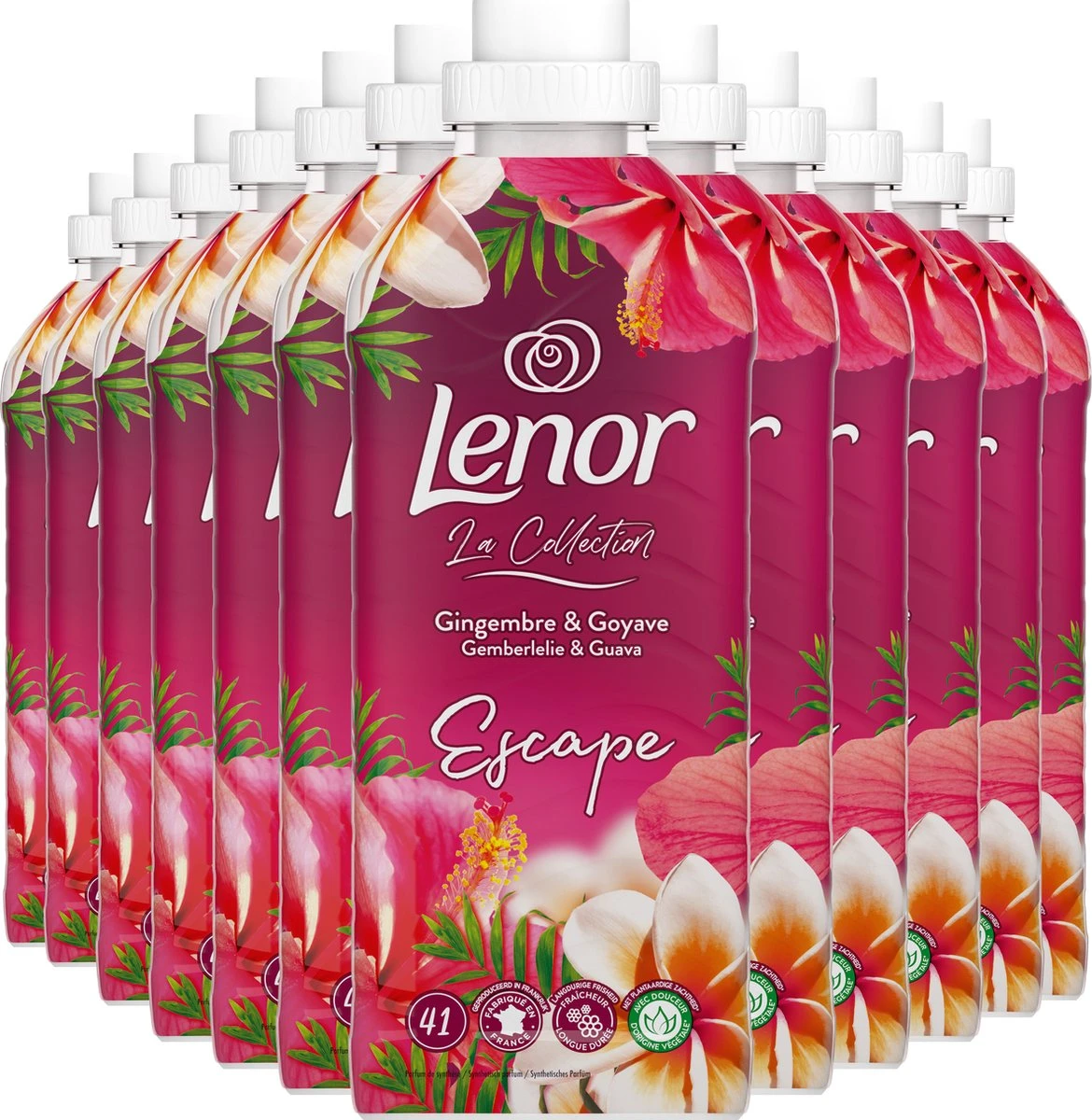 Lenor Gemberlelie En Guave - Wasverzachter - 12 X 41 Wasbeurten Voordeelverpakking 1 Lenor Gemberlelie En Guave - Wasverzachter - 12 X 41 Wasbeurten Voordeelverpakking