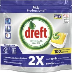 Dreft - Original - All In One - Vaatwastabletten - Citroen - 100 Stuks