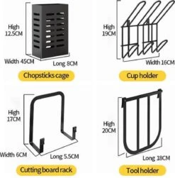 Doogo® Afdruiprek Met Lekbak 2 Laags – Inklapbaar - Muur Hangen Mogelijke - Afwasrek – Met 2 Lekbakken – Extra Accessories Voor Servies En Snijplanken - RVS -Dagelijkse Benodigdheden Winkel 1180x1200 7