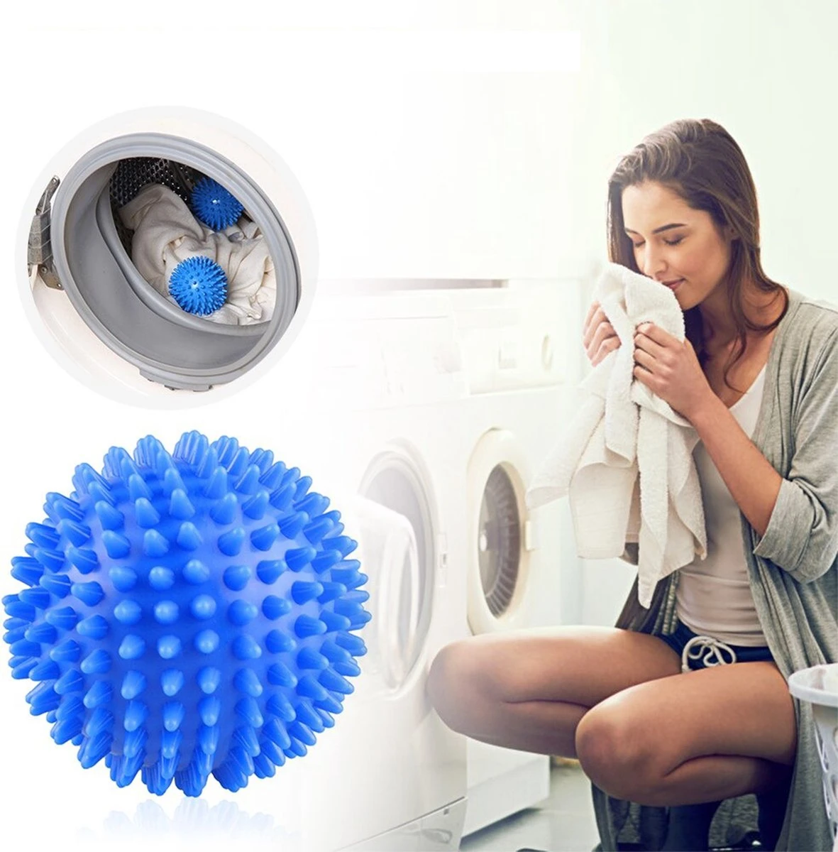 Merkloos Droger Ballen PVC – Herbruikbare Wasdroger Bollen – Snellere Droogtijd – - Wasbollen - 6 Stuks 6 Merkloos Droger Ballen PVC – Herbruikbare Wasdroger Bollen – Snellere Droogtijd – - Wasbollen - 6 Stuks - Afbeelding 6