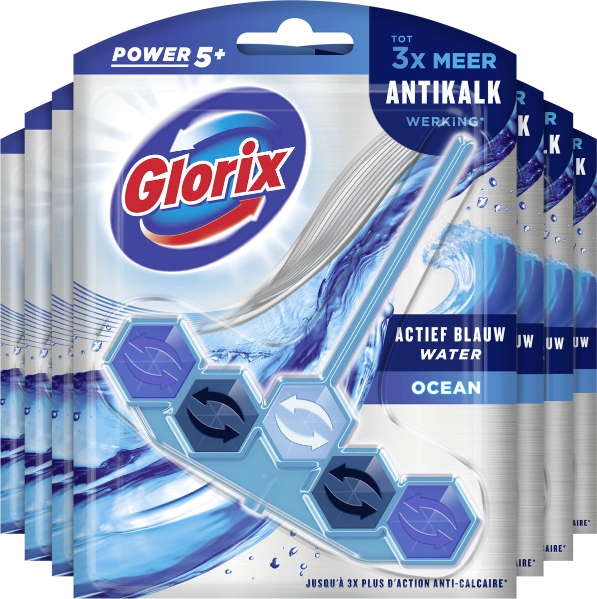 Glorix Power 5+ Ocean Toiletblokken - 7 Stuks - Voordeelverpakking 7 Glorix Power 5+ Ocean Toiletblokken - 7 Stuks - Voordeelverpakking - Afbeelding 7