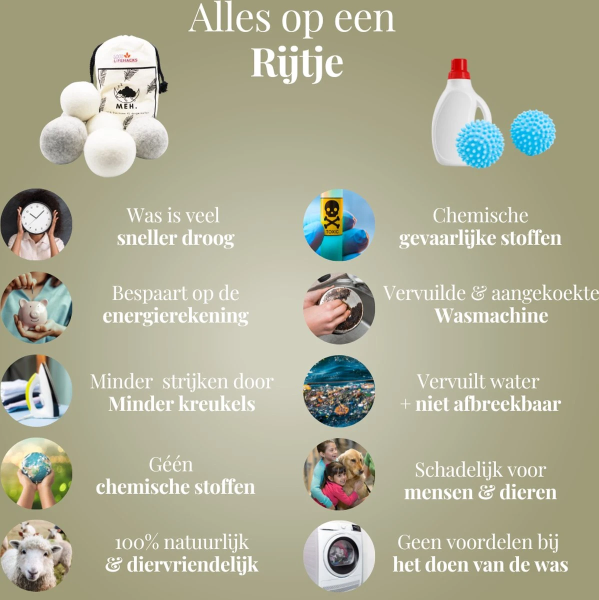Goodlifehacks Originele XL 6 Stuks Drogerballen - Wasbollen - Wasverzachter - Zero Waste Dryerballs - Duurzaam - Herbruikbare Droogballen - Wit & Grijs - Energie Besparen 6 Goodlifehacks Originele XL 6 Stuks Drogerballen - Wasbollen - Wasverzachter - Zero Waste Dryerballs - Duurzaam - Herbruikbare Droogballen - Wit & Grijs - Energie Besparen - Afbeelding 6