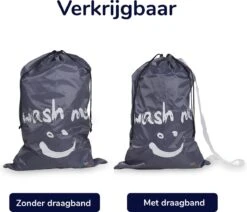 Wonair - Grote Waszak - Wash Me - Wastas - 60x90cm - Grijs - Met Trekkoord -Dagelijkse Benodigdheden Winkel 1200x1028