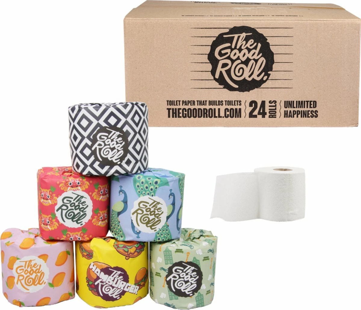 THE GOOD ROLL Toiletpapier - 24 Stuks - 400vel 2-laags - The Cheerful Choice 3 THE GOOD ROLL Toiletpapier - 24 Stuks - 400vel 2-laags - The Cheerful Choice - Afbeelding 3