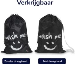 Wonair - Grote Waszak - Laundry Bag - Wash Me - 60x90cm - Zwart - Met Trekkoord -Dagelijkse Benodigdheden Winkel 1200x1031 1