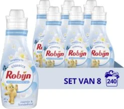 Robijn Jasmijn & Sandelhout Wasverzachter - 8 X 30 Wasbeurten- Voordeelverpakking 24 Robijn Jasmijn & Sandelhout Wasverzachter - 8 X 30 Wasbeurten- Voordeelverpakking -Dagelijkse Benodigdheden Winkel 1200x1053 2