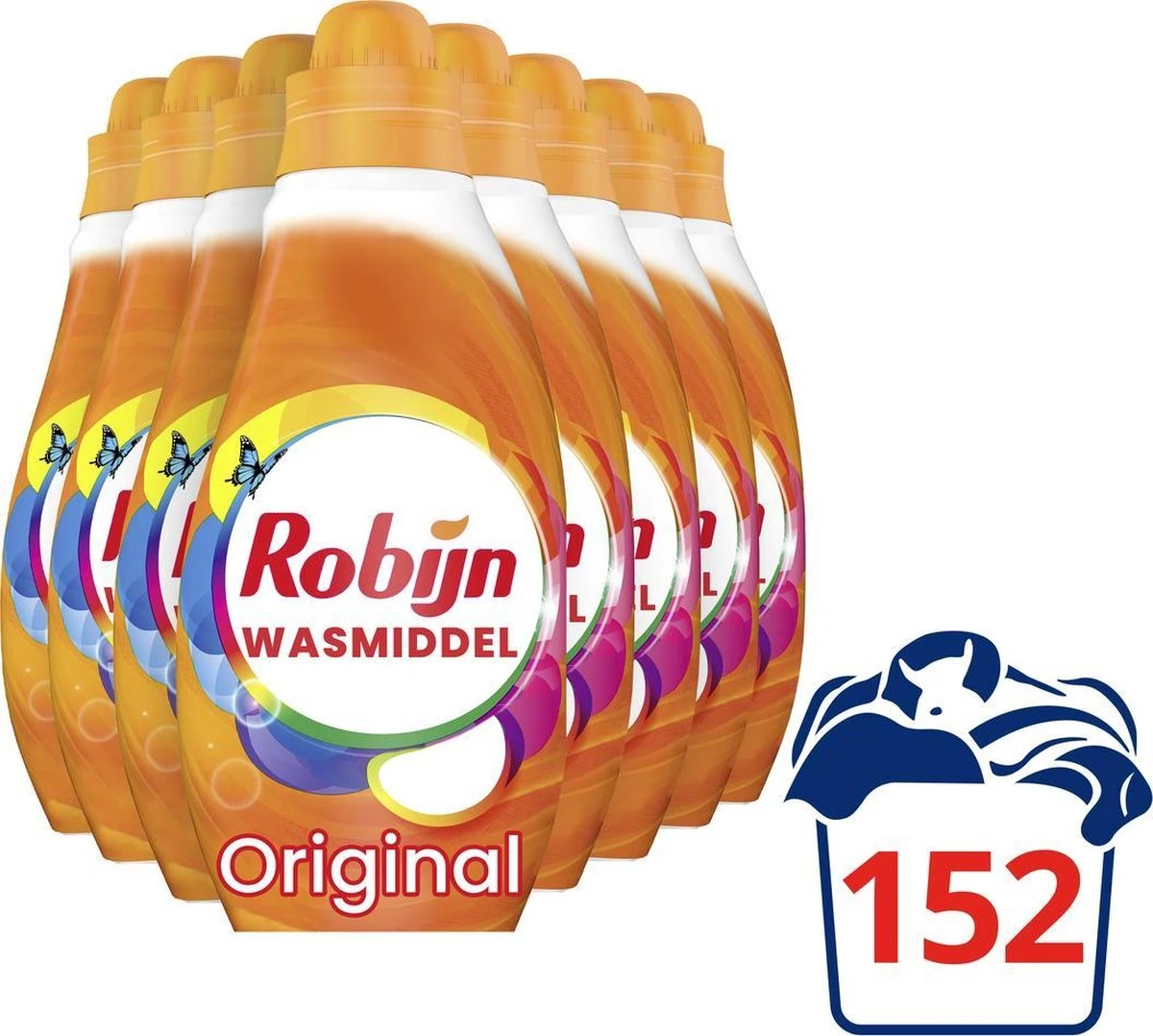 Robijn Klein & Krachtig Color Vloeibaar Wasmiddel - 8 X 19 Wasbeurten - Voordeelverpakking 4 Robijn Klein & Krachtig Color Vloeibaar Wasmiddel - 8 X 19 Wasbeurten - Voordeelverpakking - Afbeelding 4