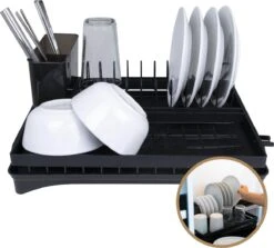 Baulk® - Afdruiprek - Afdruiprek Met Lekbak - Afwas - Droogrek Afwas - RVS - Bestekbak - Modern -Dagelijkse Benodigdheden Winkel 1200x1084 6