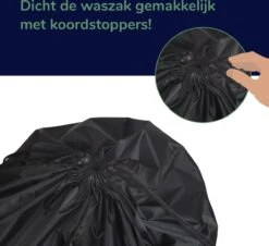 Wonair - Grote Waszak - Laundry Bag - Wash Me - 60x90cm - Zwart - Met Trekkoord -Dagelijkse Benodigdheden Winkel 1200x1097 4