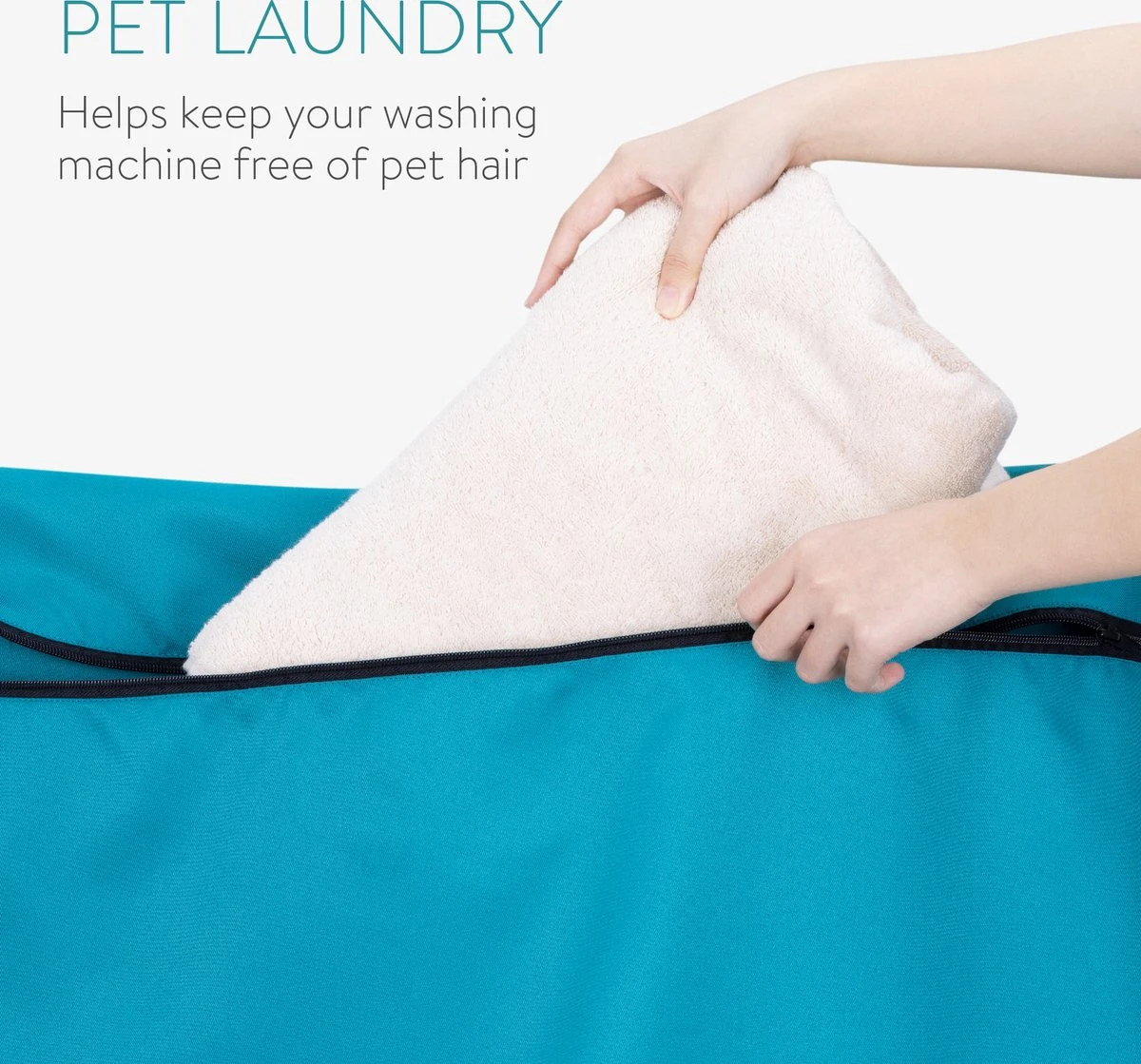 Navaris Waszak Voor Huisdieren Wasgoed - Wasnet Met Rits - Vangt Dierenharen Op Van Dekens, Handdoeken Of Beddengoed - 79 X 70,5 Cm - Blauw 5 Navaris Waszak Voor Huisdieren Wasgoed - Wasnet Met Rits - Vangt Dierenharen Op Van Dekens, Handdoeken Of Beddengoed - 79 X 70,5 Cm - Blauw - Afbeelding 5
