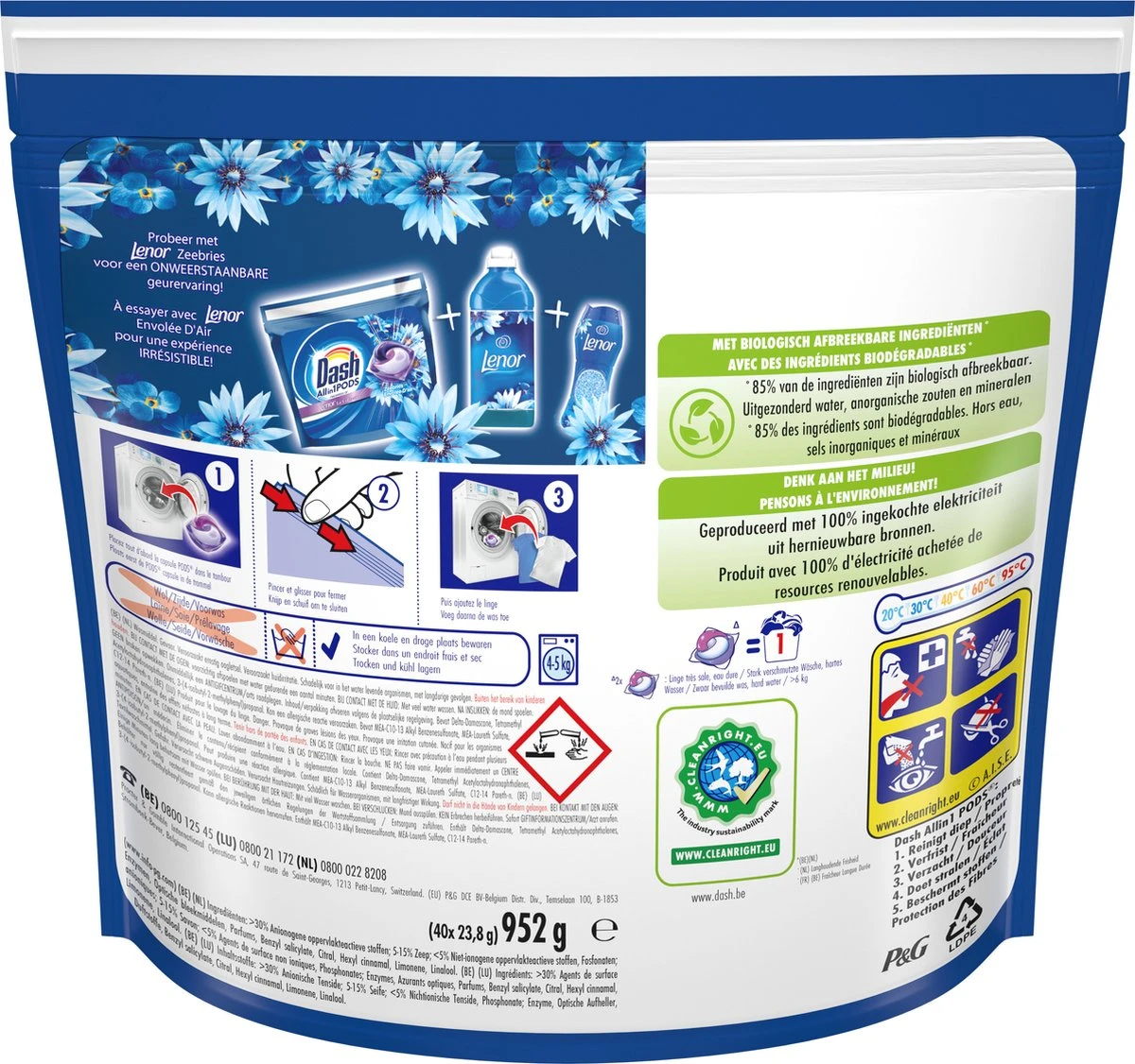 Dash All In 1 Wasmiddel Pods - Oceaanrust Wascapsules - Voordeelverpakking 3 X 40 Wasbeurten 2 Dash All In 1 Wasmiddel Pods - Oceaanrust Wascapsules - Voordeelverpakking 3 X 40 Wasbeurten - Afbeelding 2