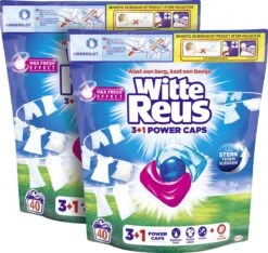 Witte Reus Power Caps Wascapsules - Wasmiddel Capsules - Voordeelverpakking - 2x40 Wasbeurten 9 Witte Reus Power Caps Wascapsules - Wasmiddel Capsules - Voordeelverpakking - 2x40 Wasbeurten -Dagelijkse Benodigdheden Winkel 1200x1138