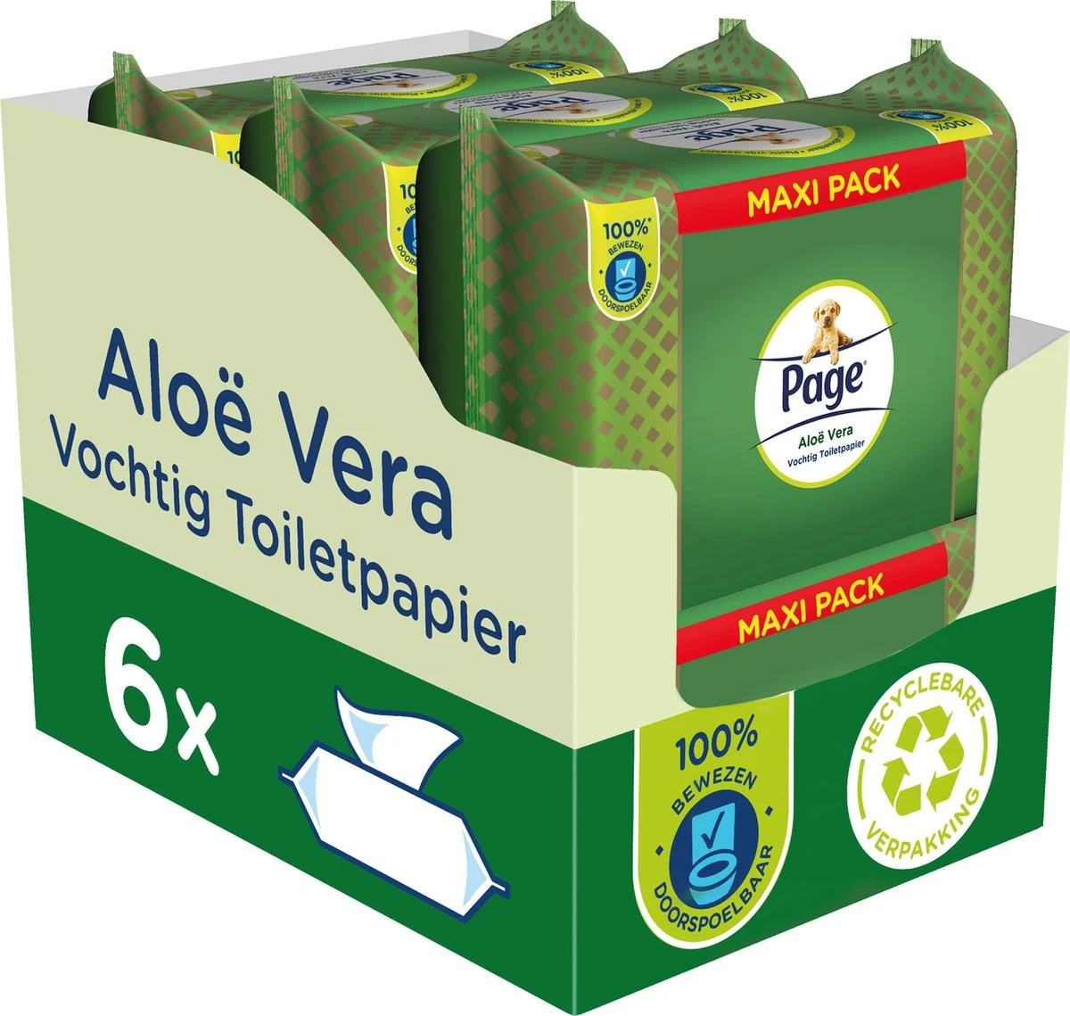 Page Vochtig Toiletpapier - 6 X 74 Stuks - Aloë Vera Maxi Vochtig Wc Papier - Voordeelverpakking 2 Page Vochtig Toiletpapier - 6 X 74 Stuks - Aloë Vera Maxi Vochtig Wc Papier - Voordeelverpakking - Afbeelding 2