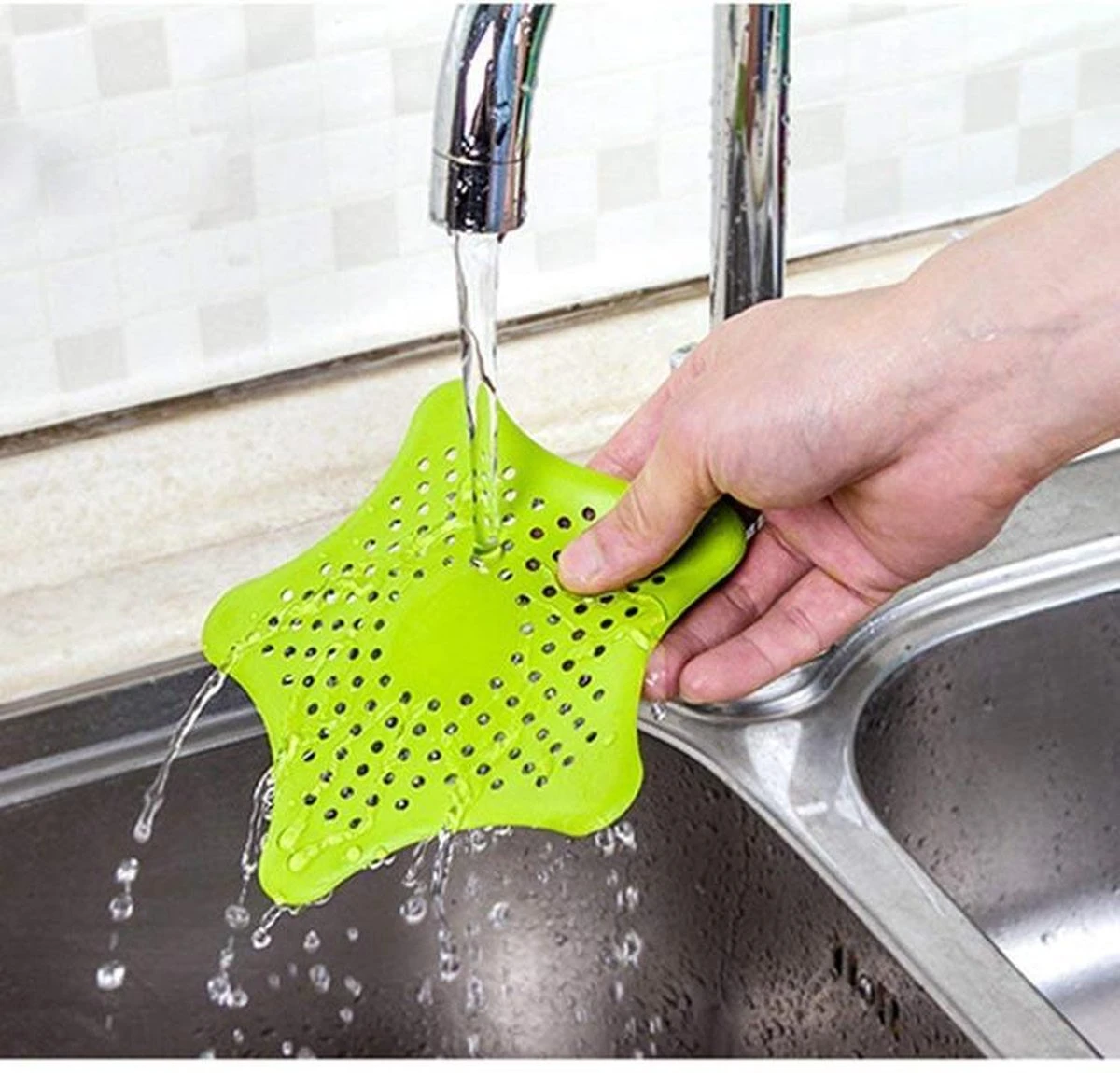 Merkloos Gootsteen Zeefje Starfish - Verkrijgbaar In Diversen Kleuren- 3 Merkloos Gootsteen Zeefje Starfish - Verkrijgbaar In Diversen Kleuren- - Afbeelding 3