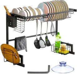 Afdruiprek Droger Zwart Voor Bestek Boven De Gootsteen 65 Cm X 29 Cm X 52 Cm 20 Afdruiprek Droger Zwart Voor Bestek Boven De Gootsteen 65 Cm X 29 Cm X 52 Cm -Dagelijkse Benodigdheden Winkel 1200x1154 4