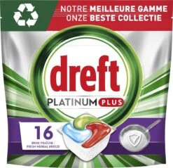 Dreft Platinum Plus All In One Machine Clean - Vaatwastabletten - 5 X 16 Tabletten -Dagelijkse Benodigdheden Winkel 1200x1160 15