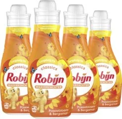 Robijn Classics Passiebloem & Bergamot Wasverzachter - 4 X 30 Wasbeurten - Voordeelverpakking -Dagelijkse Benodigdheden Winkel 1200x1169 5