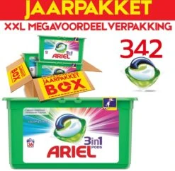 Ariel Colour & Style 3in1 Pods - Jaarbox 342 Wasbeurten - Wasmiddel Capsules - Jaar Megavoordeelverpakking | 342 Wasbeurten Color | Voor Alle Soorten Was -Dagelijkse Benodigdheden Winkel 1200x1175 1