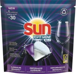 SUN® Sun Optimum All-in 1 Regular Capsules - 30 Vaatwastabletten - Maandbox