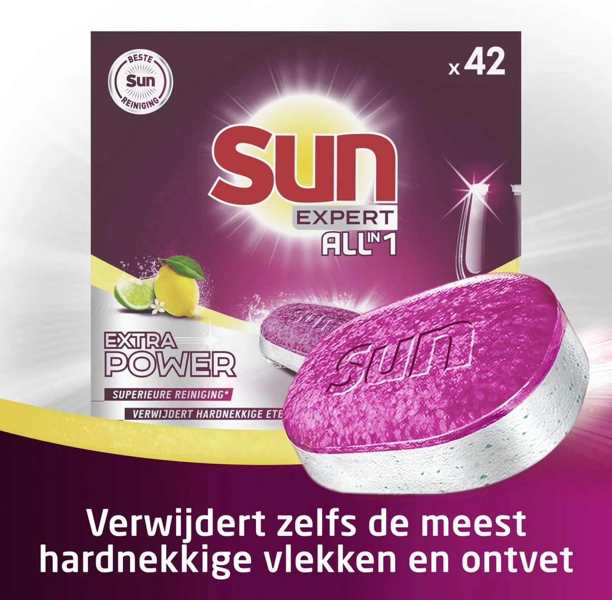 SUN® Sun Tabs Extra Power Citroen - Vaatwastabletten - 6 X 42ST 5 SUN® Sun Tabs Extra Power Citroen - Vaatwastabletten - 6 X 42ST - Afbeelding 5
