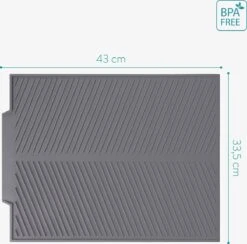 Navaris Siliconen Droogmat Met Afvoer - Aanrecht Droogmat Voor Afwas, Borden, Bestek, Glazen - Grijs 10 Navaris Siliconen Droogmat Met Afvoer - Aanrecht Droogmat Voor Afwas, Borden, Bestek, Glazen - Grijs -Dagelijkse Benodigdheden Winkel 1200x1184 9