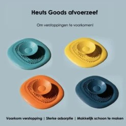 Heuts Goods - Gootsteenzeef - Gootsteenstop - Afvoerzeef - Afvoerstop - Spoelbal - Bad - Douchebak - Keuken - Wasbak - Badkuip - Siliconen - Donkerblauw -Dagelijkse Benodigdheden Winkel 1200x1196 15