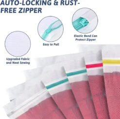 BOTC Waszakken - Wasnetten - Set Van 5 - Bescherm Je Wasgoed En Wasmachine - Transparant -Dagelijkse Benodigdheden Winkel 1200x1197 19