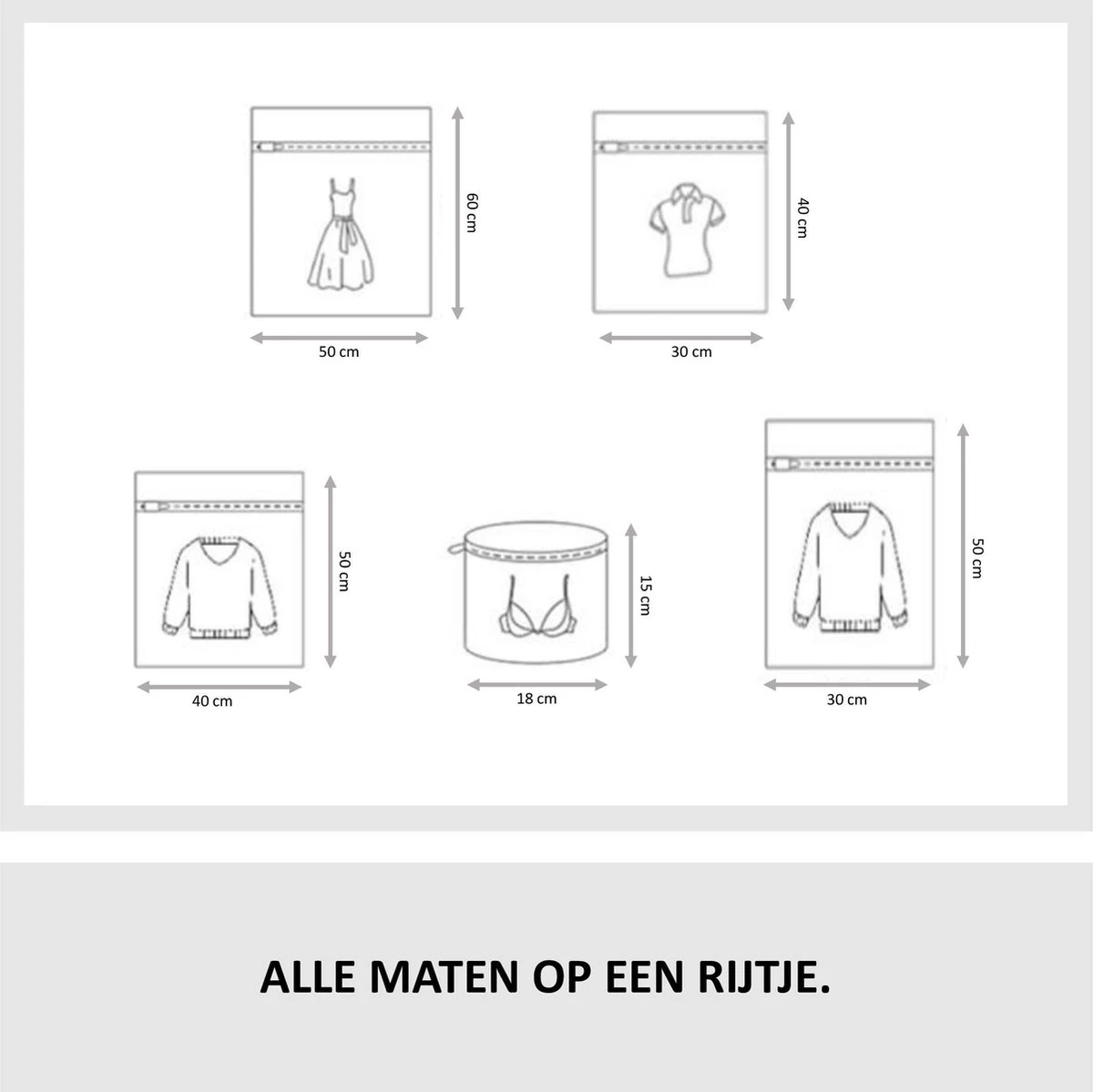 Merkloos Waszakken | Set Van 5 Waszakjes Met Rits - Waszak - Wasnet - Kledingzakjes - BH Was Zakjes - Laundry Bag Set Voor Ondergoed - Kleding - Delicaat Wasgoed - Wasmachine Zakjes - Wasgoed 5 Merkloos Waszakken | Set Van 5 Waszakjes Met Rits - Waszak - Wasnet - Kledingzakjes - BH Was Zakjes - Laundry Bag Set Voor Ondergoed - Kleding - Delicaat Wasgoed - Wasmachine Zakjes - Wasgoed - Afbeelding 5