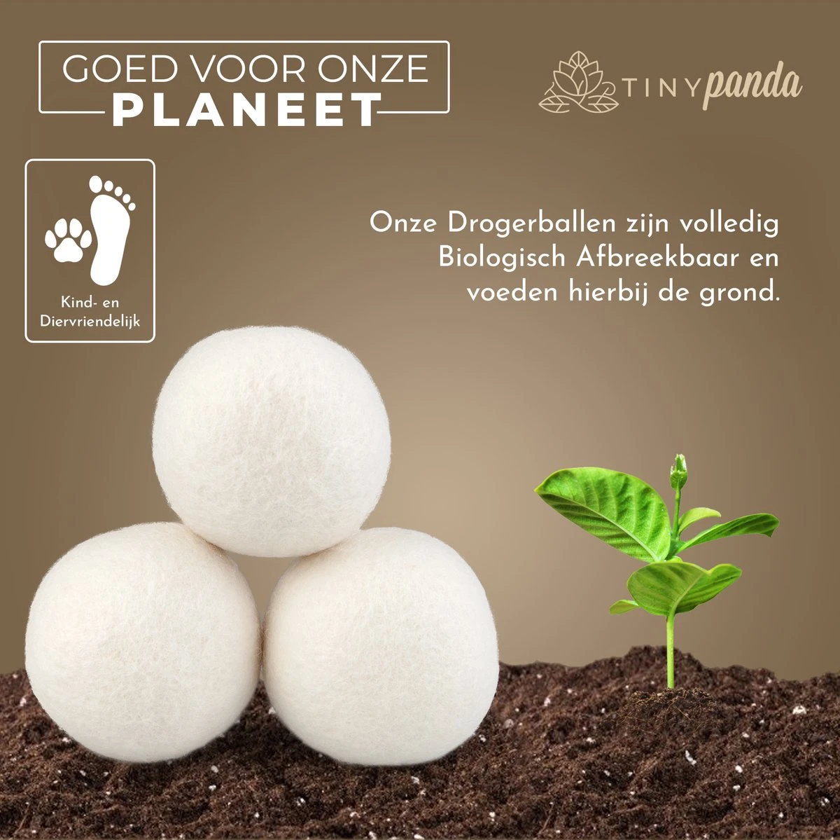 Merkloos Droger Ballen XL 6 Stuks Inclusief Lavendelolie – Zero Waste Dryer Balls - Duurzaam – Wasverzachter – Herbruikbare Drogerballen – Droogt De Was Sneller – Tiny Panda 2 Merkloos Droger Ballen XL 6 Stuks Inclusief Lavendelolie – Zero Waste Dryer Balls - Duurzaam – Wasverzachter – Herbruikbare Drogerballen – Droogt De Was Sneller – Tiny Panda - Afbeelding 2
