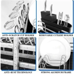 Doogo® Afdruiprek Met Bestekkorf En Lekbak Voor Keukenborden En Bestek Afdruiprek Met Draaibare Uitloop 14 Doogo® Afdruiprek Met Bestekkorf En Lekbak Voor Keukenborden En Bestek Afdruiprek Met Draaibare Uitloop -Dagelijkse Benodigdheden Winkel 1200x1199 39