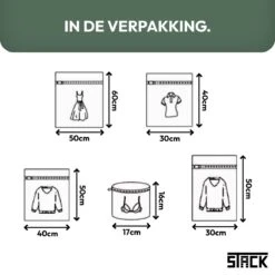 STACK Waszakken | Set Van 5 Waszakjes Met Rits - Waszak - Wasnet - Kledingzakjes - BH Was Zakjes - Laundry Bag Set Voor Ondergoed - Kleding - Delicaat Wasgoed - Wasmachine Zakjes - Wasgoed -Dagelijkse Benodigdheden Winkel 1200x1200 1079