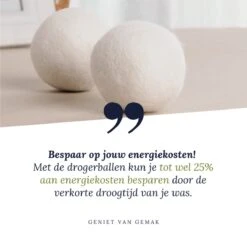 Geniet Van Gemak® | Herbruikbare Wollen Drogerballen | Wasbollen | Schaapswol | Duurzame En Energiebesparende Wasballen | 6 XL Drogerballen -Dagelijkse Benodigdheden Winkel 1200x1200 1124