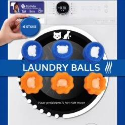 Salivio Laundryballs - 8x Wasbol Set - Huisdieren Haar Verwijderen - Wasbollen - Drogerballen - Energiebesparend - Wasverzachter - Milieuvriendelijk Wassen -Dagelijkse Benodigdheden Winkel 1200x1200 1163