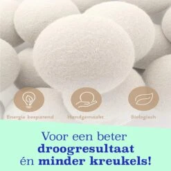 Casa Calma Drogerballen (6 Stuks) - Inclusief Opbergzakje - 100% Natuurlijk Schapenwol - Droger Ballen - Zero Waste Wasverzachter Bollen - Energiebesparend Drogen Met Droogbollen - Dryer Balls - Diervriendelijk & Milieuvriendelijk - Energie Besparen -Dagelijkse Benodigdheden Winkel 1200x1200 1191